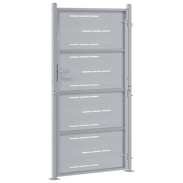 Puutarhaportti lukkoon Hopea 85 x 196 cm Ruostumaton teräs