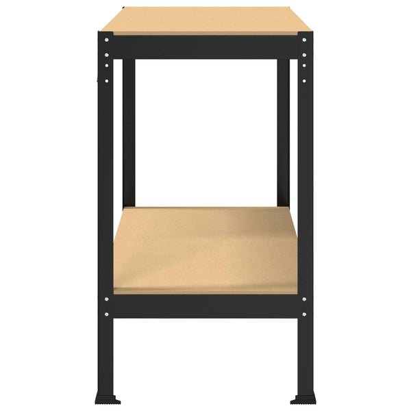 Työpöytä Musta 115 x 55 x 91 cm Merkityltään puu ja metalli
