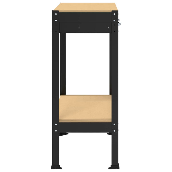 Työpöytä Musta 80 x 40 x 91 cm Merkityltään puu ja metalli