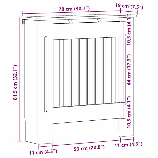 Patterinsuoja Savutammi 78 x 19 x 81,5 cm Tekninen puu