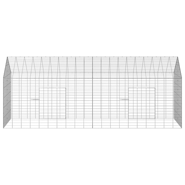 400 x 78 x 78 cm Hopea Kaniinihäkki Galvanoitu teräs