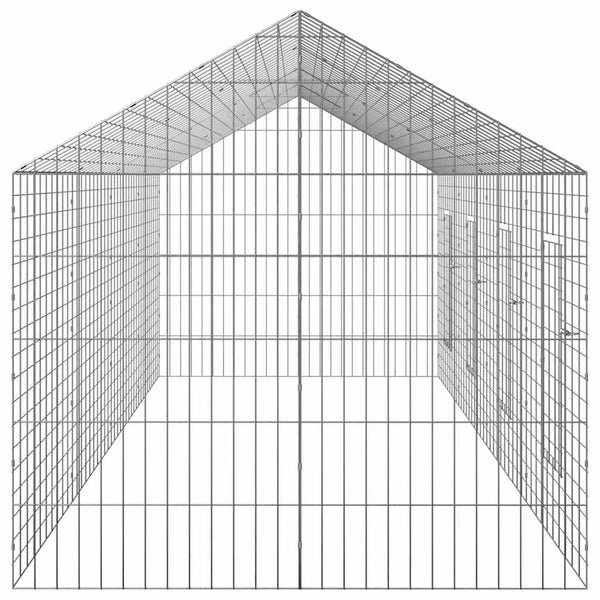 Galvanoitu teräs 400 x 78 x 78 cm Kaniinihäkki Hopea