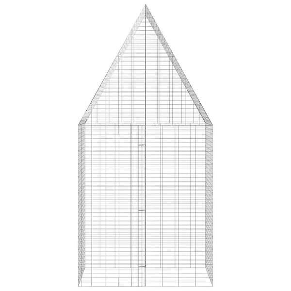 Kaniinihäkki Hopea 100 x 100 x 210 cm Galvanoitu teräs