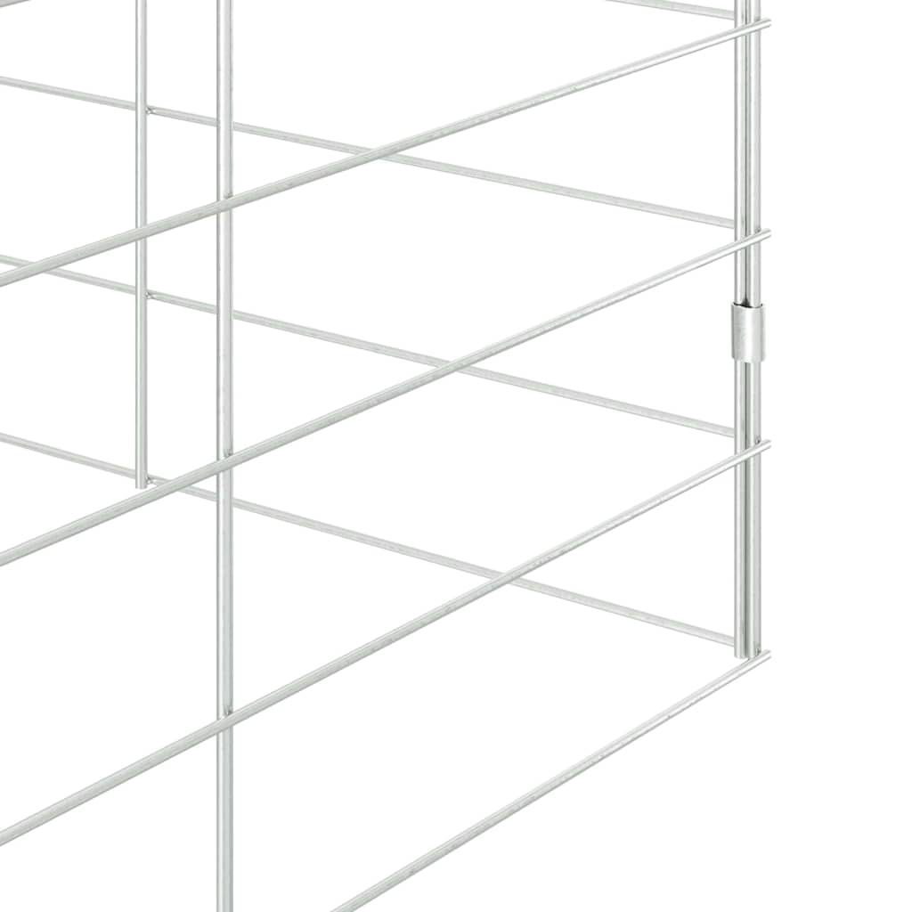 Kaniinihäkki Hopea 200 x 100 x 210 cm Galvanoitu teräs