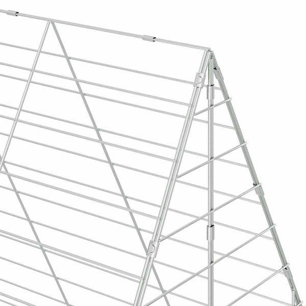 Kaniinihäkki Hopea 200 x 100 x 210 cm Galvanoitu teräs