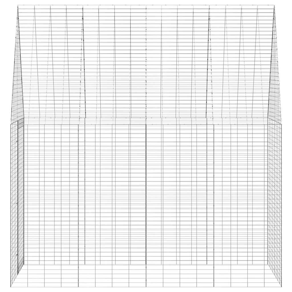 Kaniinihäkki Hopea 200 x 100 x 210 cm Galvanoitu teräs