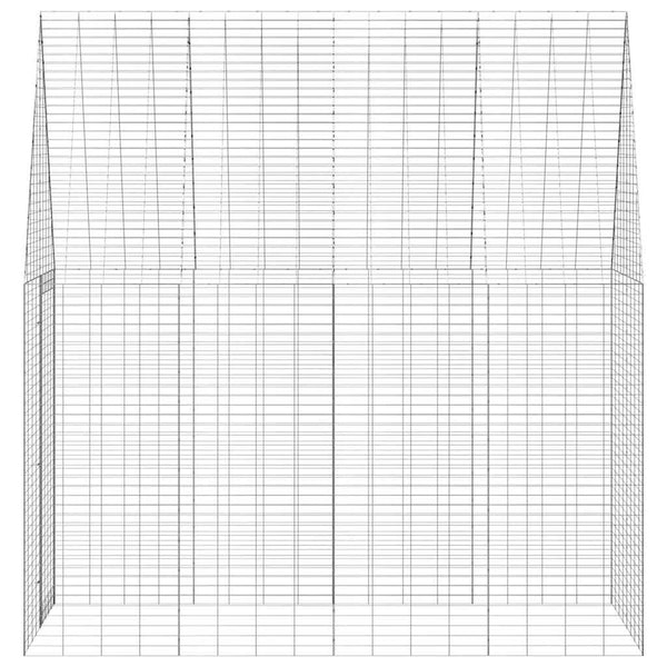 Kaniinihäkki Hopea 200 x 100 x 210 cm Galvanoitu teräs