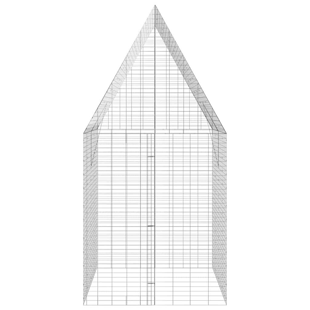 Kaniinihäkki Hopea 200 x 100 x 210 cm Galvanoitu teräs