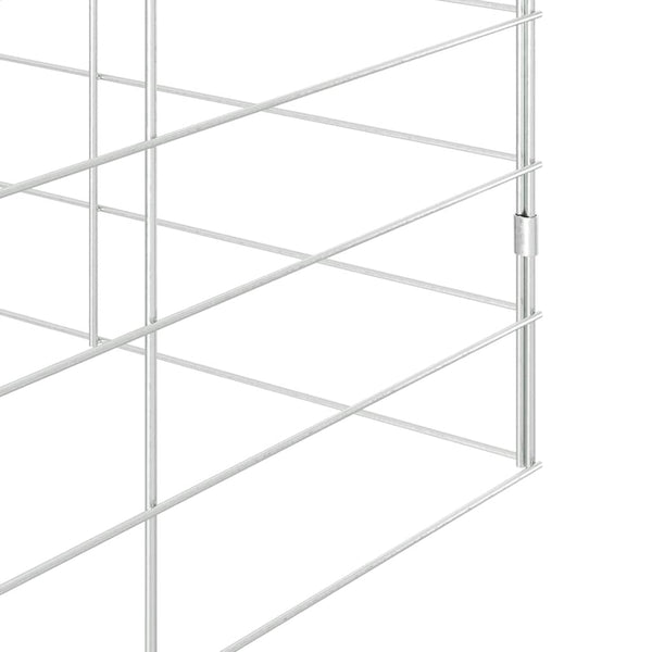 Kaniinihäkki Hopea 300 x 100 x 210 cm Galvanoitu teräs