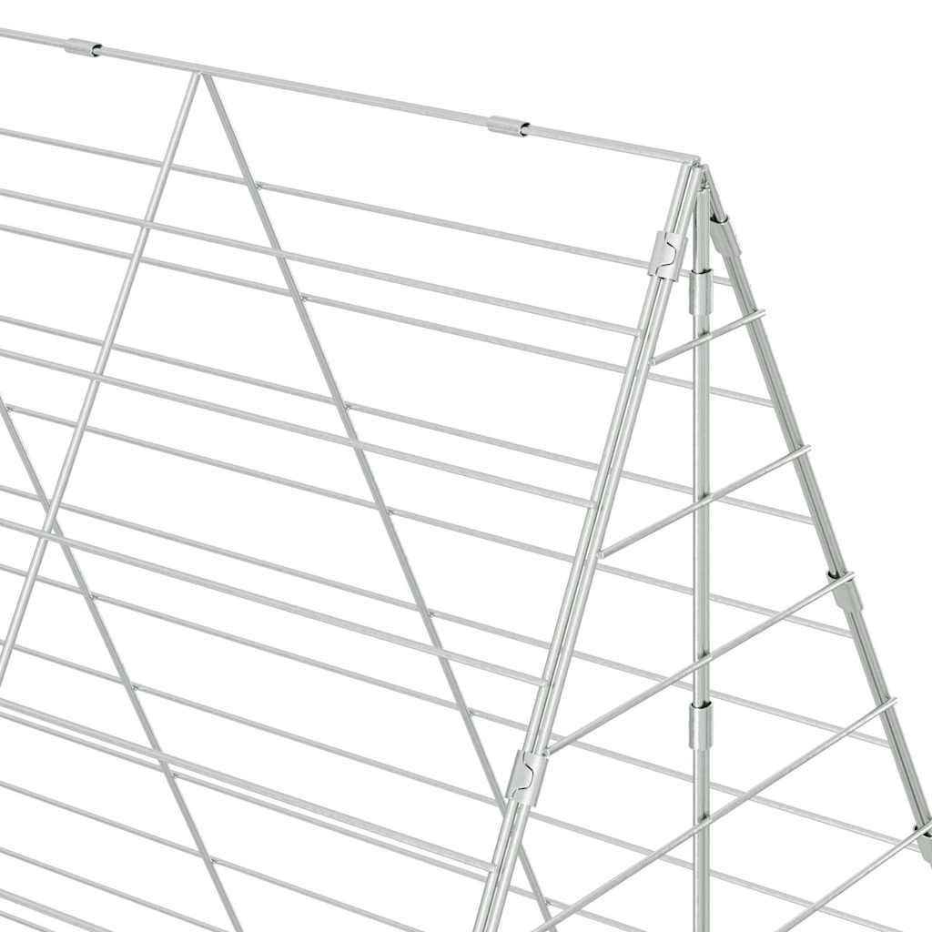 Kaniinihäkki Hopea 300 x 100 x 210 cm Galvanoitu teräs