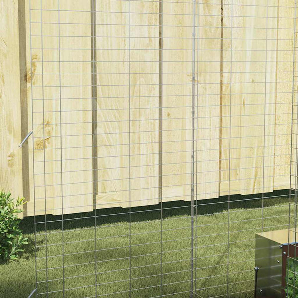 Kaniinihäkki Hopea 300 x 100 x 210 cm Galvanoitu teräs