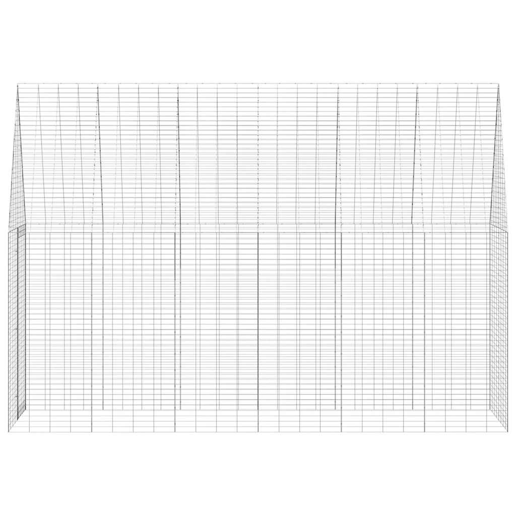 Kaniinihäkki Hopea 300 x 100 x 210 cm Galvanoitu teräs