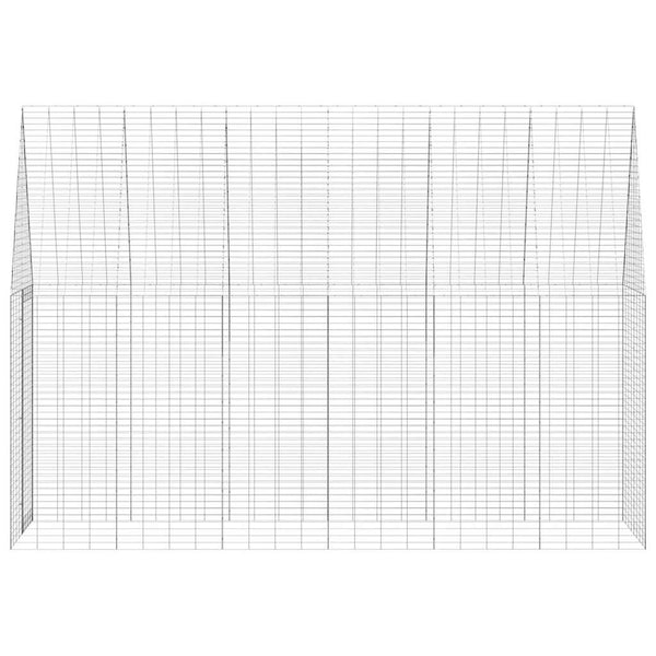 Kaniinihäkki Hopea 300 x 100 x 210 cm Galvanoitu teräs