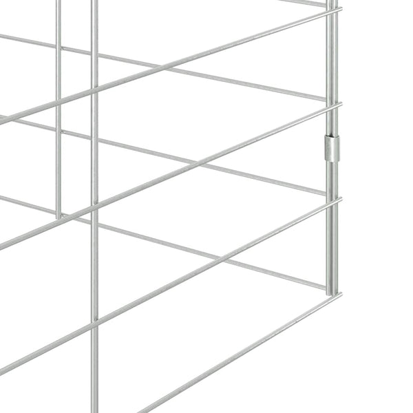 Kaniinihäkki Hopea 400 x 100 x 210 cm Galvanoitu teräs