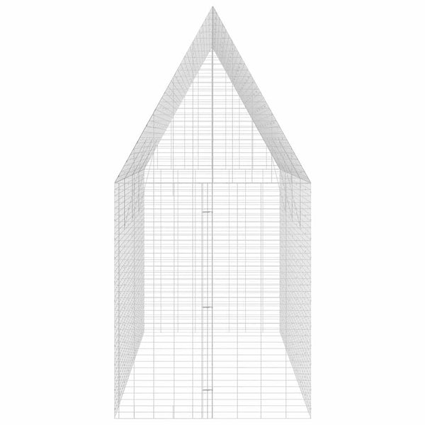 Kaniinihäkki Hopea 400 x 100 x 210 cm Galvanoitu teräs