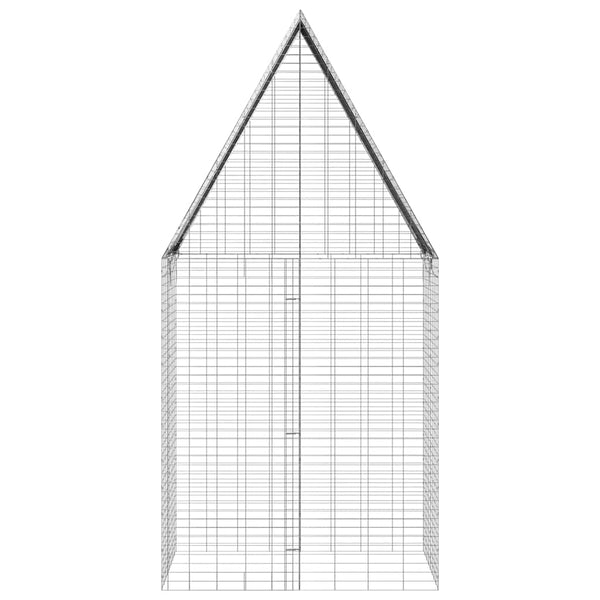Kaniinihäkki Hopea 100 x 100 x 210 cm Galvanoitu teräs