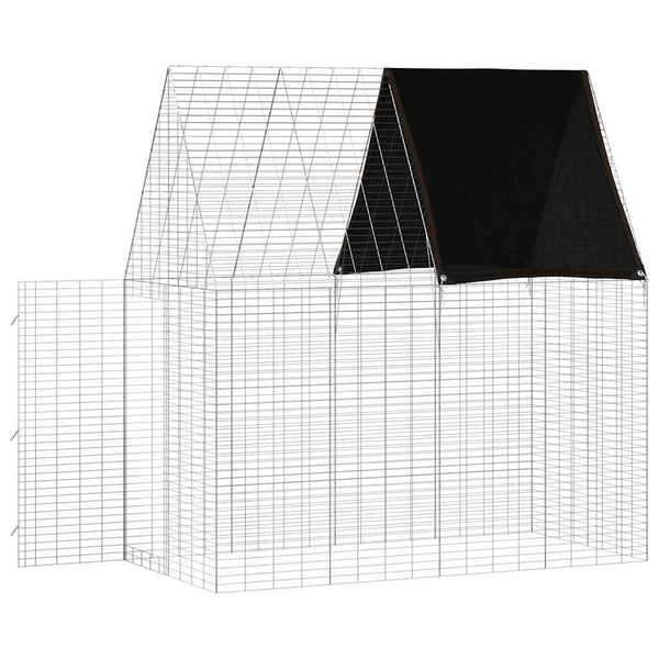 Kaniinihäkki Hopea 200 x 100 x 210 cm Galvanoitu teräs
