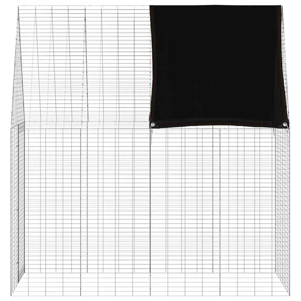 Kaniinihäkki Hopea 200 x 100 x 210 cm Galvanoitu teräs