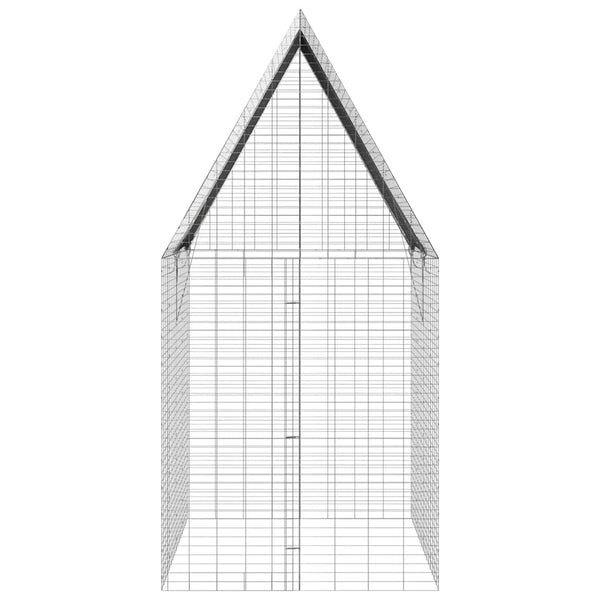 Kaniinihäkki Hopea 200 x 100 x 210 cm Galvanoitu teräs