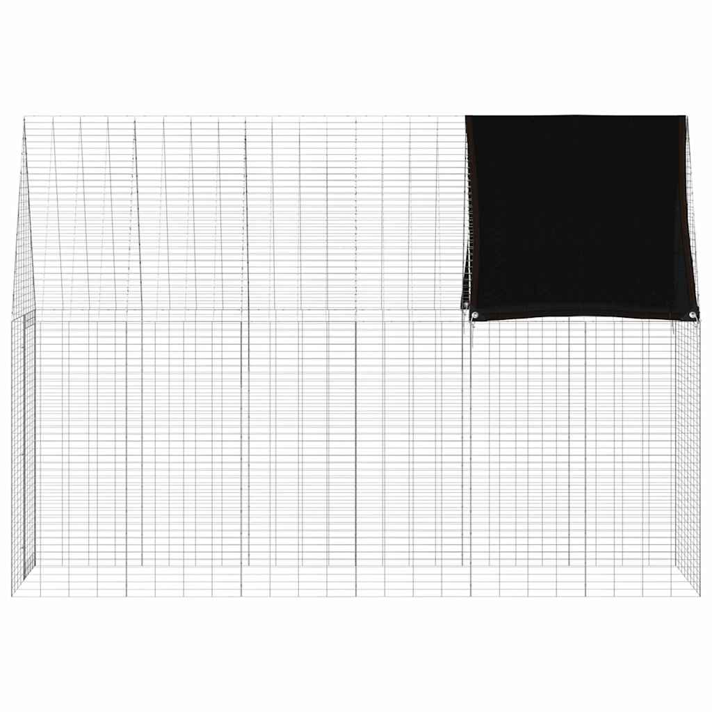 Kaniinihäkki Hopea 300 x 100 x 210 cm Galvanoitu teräs