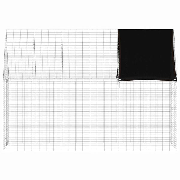 Kaniinihäkki Hopea 300 x 100 x 210 cm Galvanoitu teräs