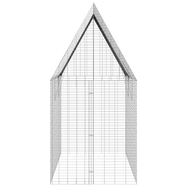Kaniinihäkki Hopea 300 x 100 x 210 cm Galvanoitu teräs
