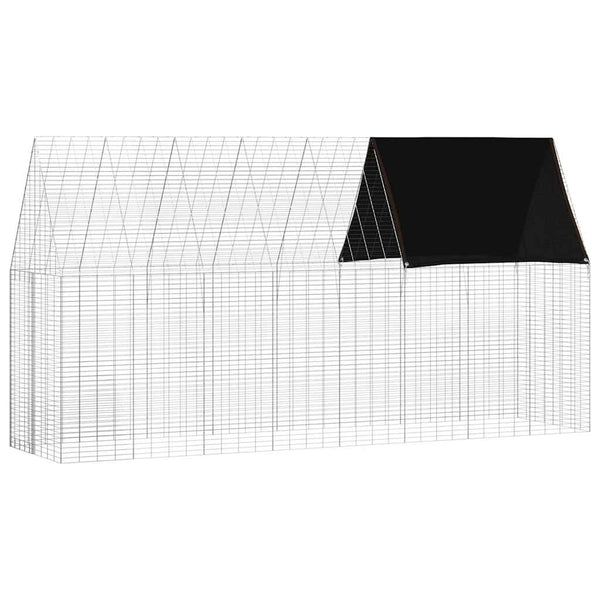 Kaniinihäkki Hopea 400 x 100 x 210 cm Galvanoitu teräs