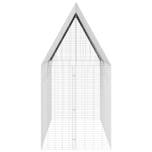 Kaniinihäkki Hopea 400 x 100 x 210 cm Galvanoitu teräs