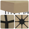 Huvimaja 3 x 3 m Beige Polyesteri ja teräs 190 gsm