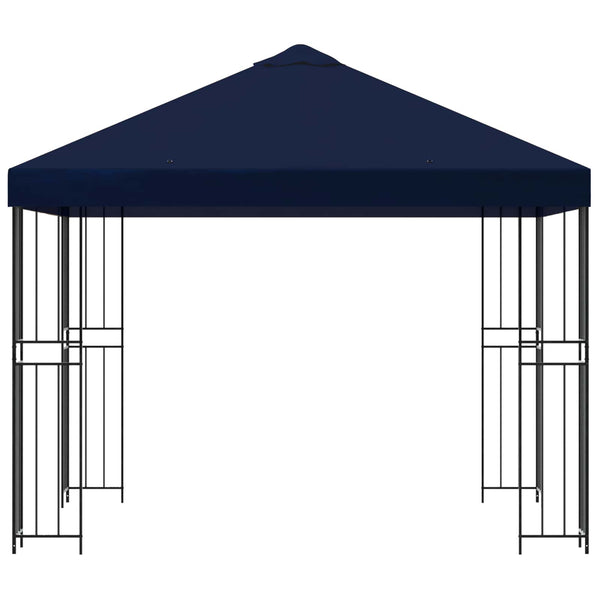 Huvimaja 3 x 3 m Sininen Polyesteri ja teräs 190 gsm