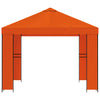 Huvimaja 3 x 3 m Oranssi Polyesteri ja teräs 190 gsm