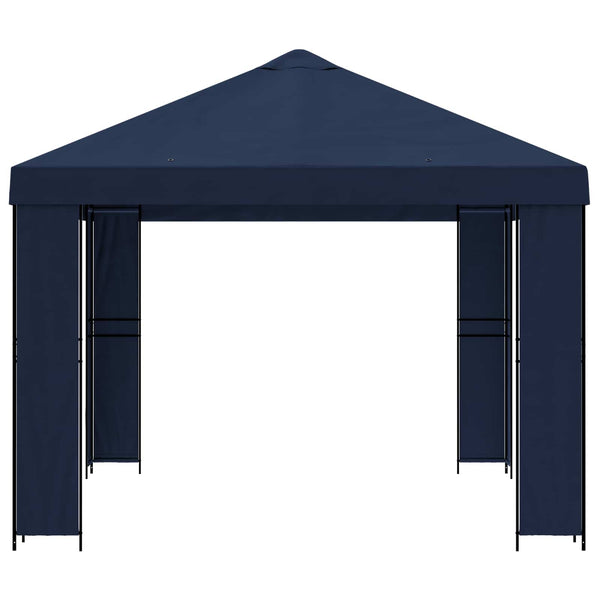 Huvimaja 4 × 3 m Sininen Polyesteri ja teräs 190 gsm