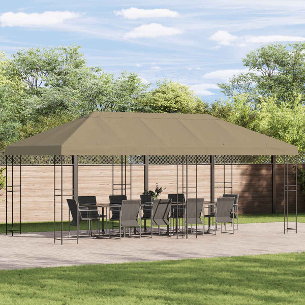 Gazebo-suojakansi 6 x 3 m Beige Polyesteri 190 gsm