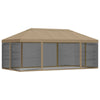 Gazebo-peite sivuseinillä 6 x 3 m Beige Polyesteri 190 gsm