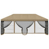 Gazebo-peite sivuseinillä 6 x 3 m Beige Polyesteri 190 gsm