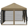 Gazebo-peite sivuseinillä 6 x 3 m Beige Polyesteri 190 gsm