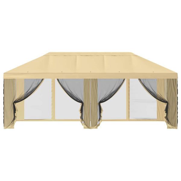 Gazebo-peite sivuseinillä 6 x 3 m Kerma Polyesteri 190 gsm