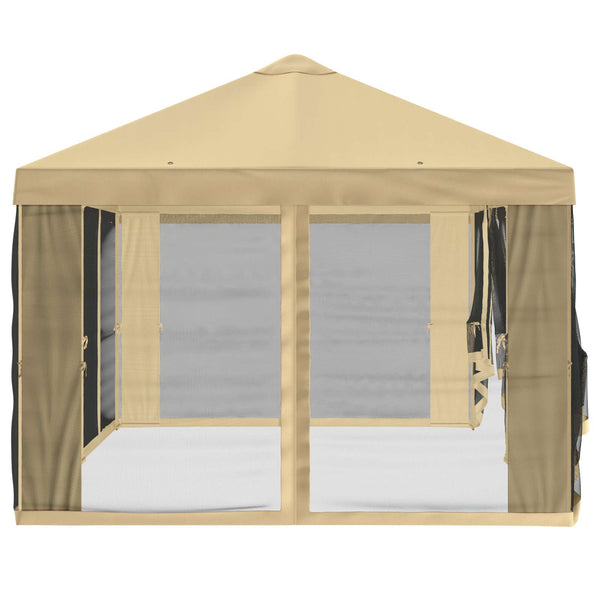 Gazebo-peite sivuseinillä 6 x 3 m Kerma Polyesteri 190 gsm