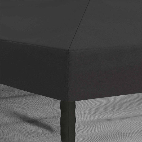 Gazebo-peite sivuseinillä 6 x 3 m Antrasiitti Polyesteri