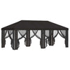 Gazebo-peite sivuseinillä 6 x 3 m Antrasiitti Polyesteri