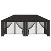 Gazebo-peite sivuseinillä 6 x 3 m Antrasiitti Polyesteri