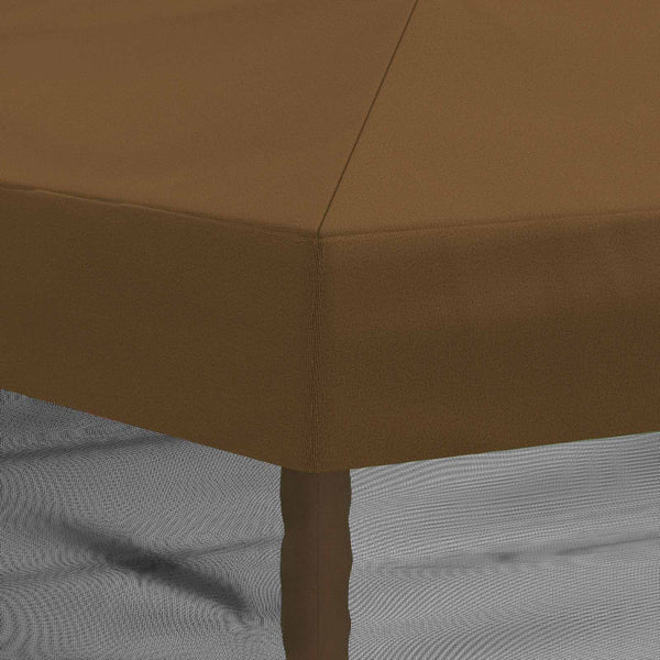 Gazebo-peite sivuseinillä 6 x 3 m Taupe Polyesteri 190 gsm