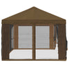 Gazebo-peite sivuseinillä 6 x 3 m Taupe Polyesteri 190 gsm