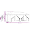 Gazebo-peite sivuseinillä 6 x 3 m Taupe Polyesteri 190 gsm