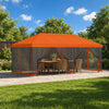 Gazebo-peite sivuseinillä 6 x 3 m Oranssi Polyesteri 190 gsm