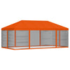 Gazebo-peite sivuseinillä 6 x 3 m Oranssi Polyesteri 190 gsm