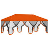 Gazebo-peite sivuseinillä 6 x 3 m Oranssi Polyesteri 190 gsm