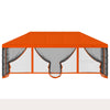 Gazebo-peite sivuseinillä 6 x 3 m Oranssi Polyesteri 190 gsm