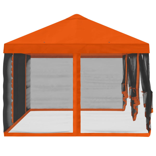 Gazebo-peite sivuseinillä 6 x 3 m Oranssi Polyesteri 190 gsm