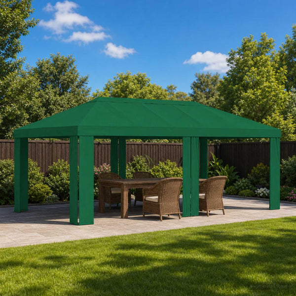 Gazebo-kansio 6 x 3 m Vihreä Polyesteri 190 gsm
